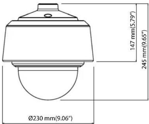 Ø230 mm(9.06") 147 mm(5.79") 245 mm(9.65")