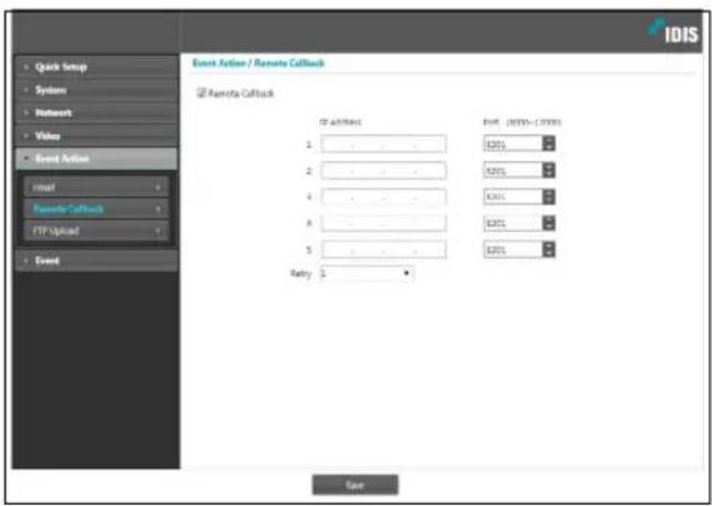 Quick Setup System Network Video Event Action / Remote Callback Event Action / Remote Callback Remote Callback ID ADDRESS 1 2 3 4 5 Return: ROI (RSDS-1.0000) RSDS RSDS RSDS RSDS RSDS RSDS RSDS RSDS RSDS RSDS RSDS RSDS RSDS RSDS RSDS RSDS RSDS RSDS RSDS RSDS RSDS RSDS RSDS RSDS RSDS RSDS