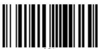 Black and white barcode image with vertical lines and a small 'F' mark at the bottom center.