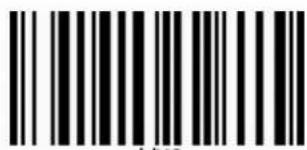 Black and white barcode image with vertical lines and a small 'F' mark at the bottom center.
