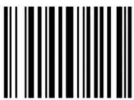 Black and white barcode image with vertical lines on both sides