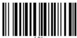Barcode image with standard finder patterns and a small 'f' mark at the bottom center