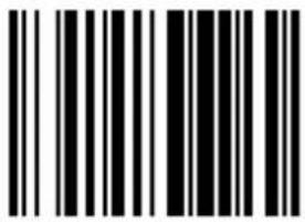 Black and white barcode image with vertical lines on both sides