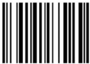 Black and white barcode image with vertical lines on both sides