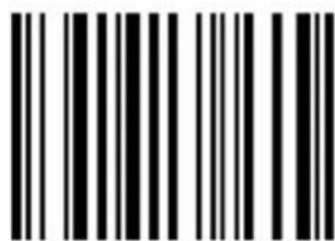 Black and white barcode image with vertical lines and a small white dot at the bottom center.