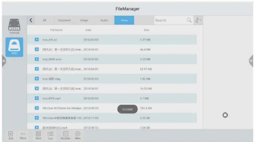FileManager All Document Image Audio Video Search File Name Date Size test_AVV.ini 2018/02/05 2.37 MB [阿凡达:第一次见阿凡达].Avat... 2010/04/01 46.4 MB test_WMV.wmv 2018/02/05 3.23 MB [阿凡达:第一次见阿凡达].Avat... 2010/04/01 62.97 MB test_电影.mpg 2018/02/05 1.82 MB [阿凡达:第一次见阿凡达].Avat... 2010/04/01 16.32 MB test_MP4.mp4 2018/02/05 3.1 MB HD.Club-4K-Chimei-inn-60mbps... 2013/05/20 Succeed 262.4 MB HD.Club-4K故宫精美美食-100...2012/11/02 2.53 GB 欧洲视频AVCI.mp4 2013/08/22 2.04 GB Exit More Icon List Multise- New