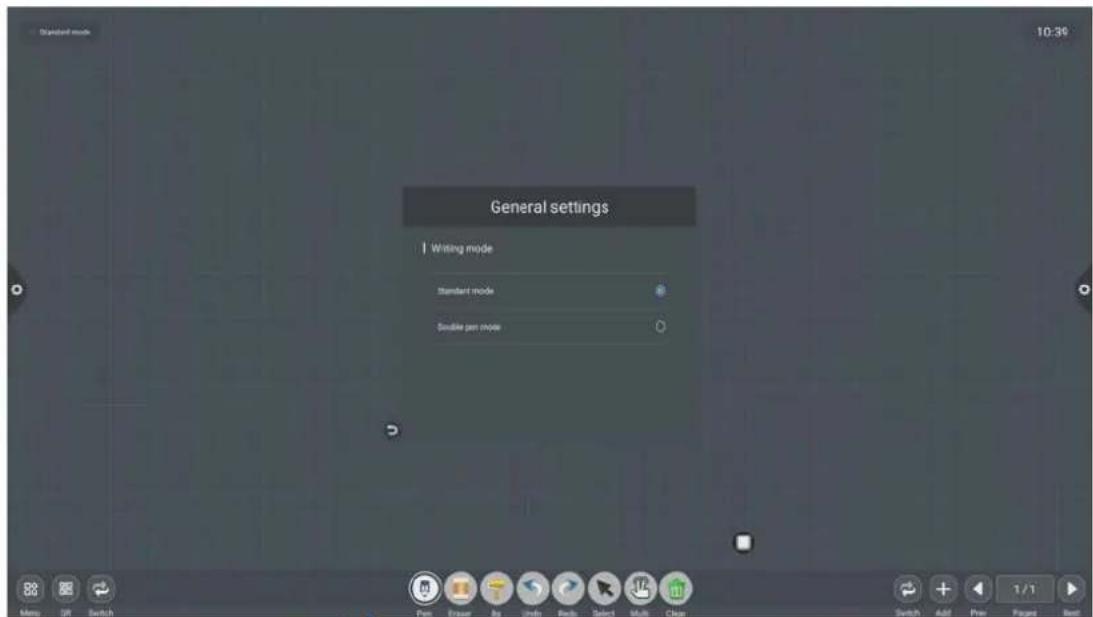 Standard mode General settings Writing mode Standard mode Enable per movie Menu Edit View Switch 10:34 Switch Add Prev Pages Next