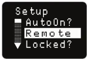 Setup ■ AutoOn? Remote Locked?