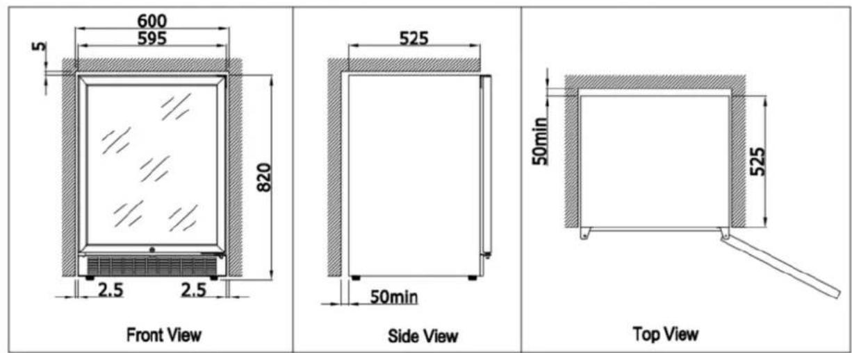 Artusi AWC154BV - Installation specifications for built-in purposes - 2