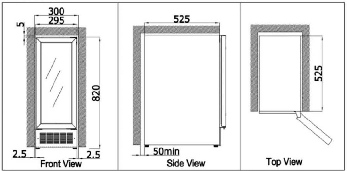 Artusi AWC154BV - Installation specifications for built-in purposes - 1
