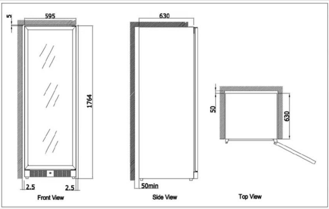 Artusi AWC154BV - Installation specifications for built-in purposes - 3