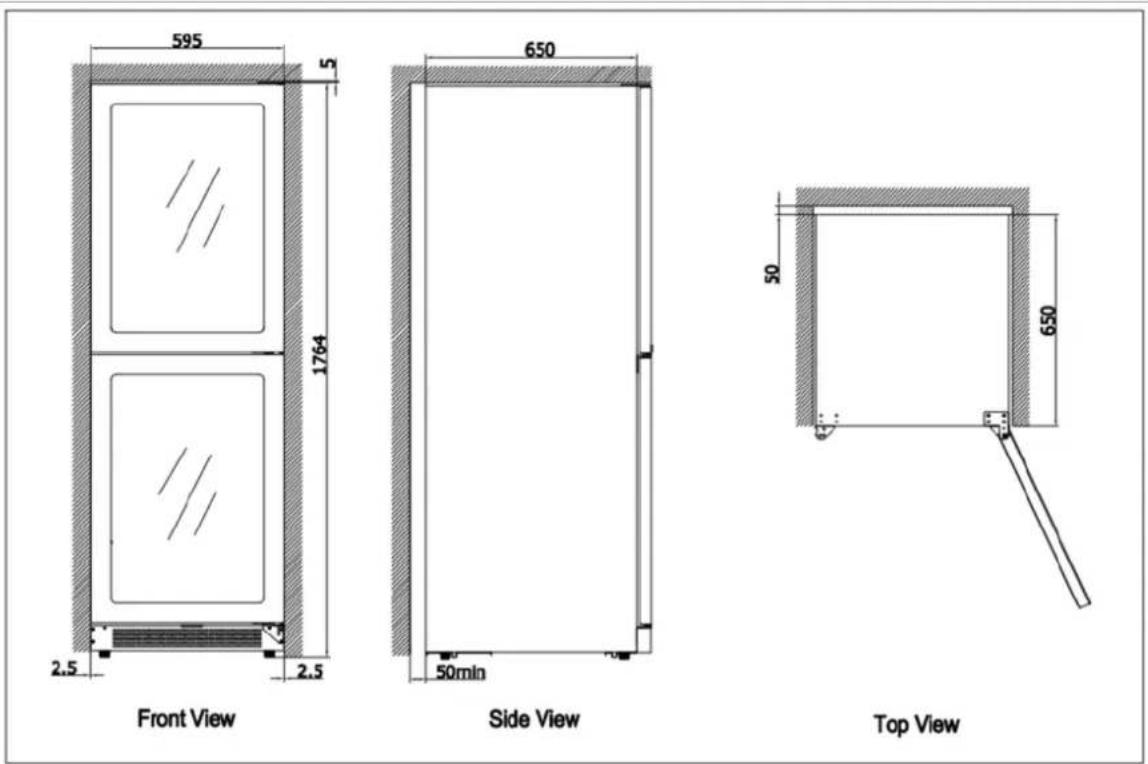 Artusi AWC154BV - Installation specifications for built-in purposes - 4