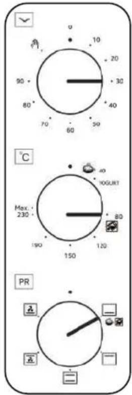 90° 80° 70° 60° 50° 20° 30° 40° 50° °C Max. 230° 190° 150° 120° 10GUNT 80° PR