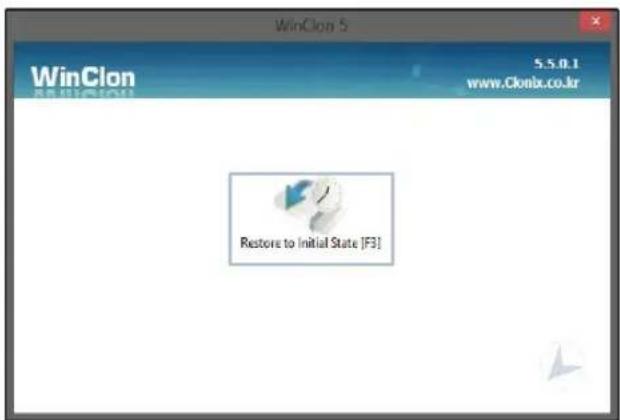 WinClon 5 WinClon 5.5.0.1 www.Clonix.co.kr Restore to Initial State [F3]