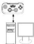 IPEGA PG-9085 - Wired connect to PC by USB Data Cable - 1