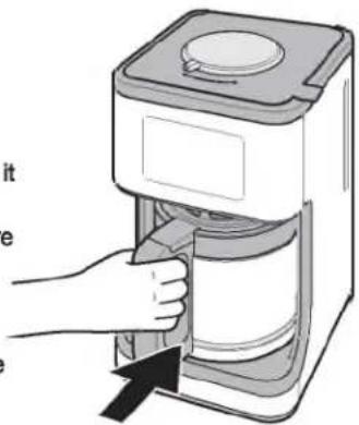 Zojirushi Dome Brew Programmable EC-ESC120 - Set the Glass Carafe in the Main Body. - 1