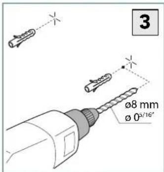 3 Ø8 mm Ø 0°/16"