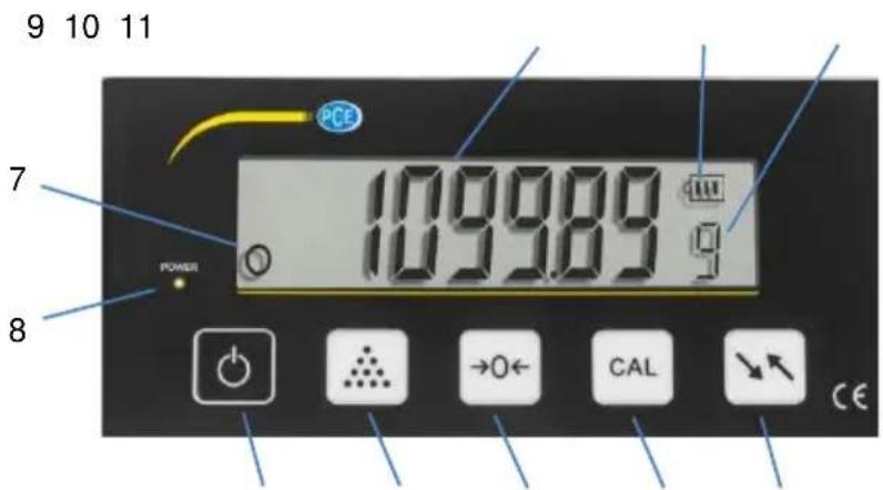 9 10 11 7 POWER 109989 9 →O← CAL CE