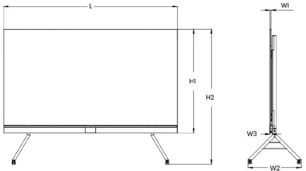 Newline DV-12023HD - Installation Dimensions - 1