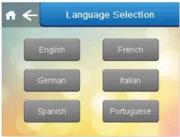 Language Selection English French German Italian Spanish Portuguese