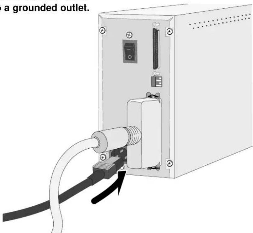 a grounded outlet.