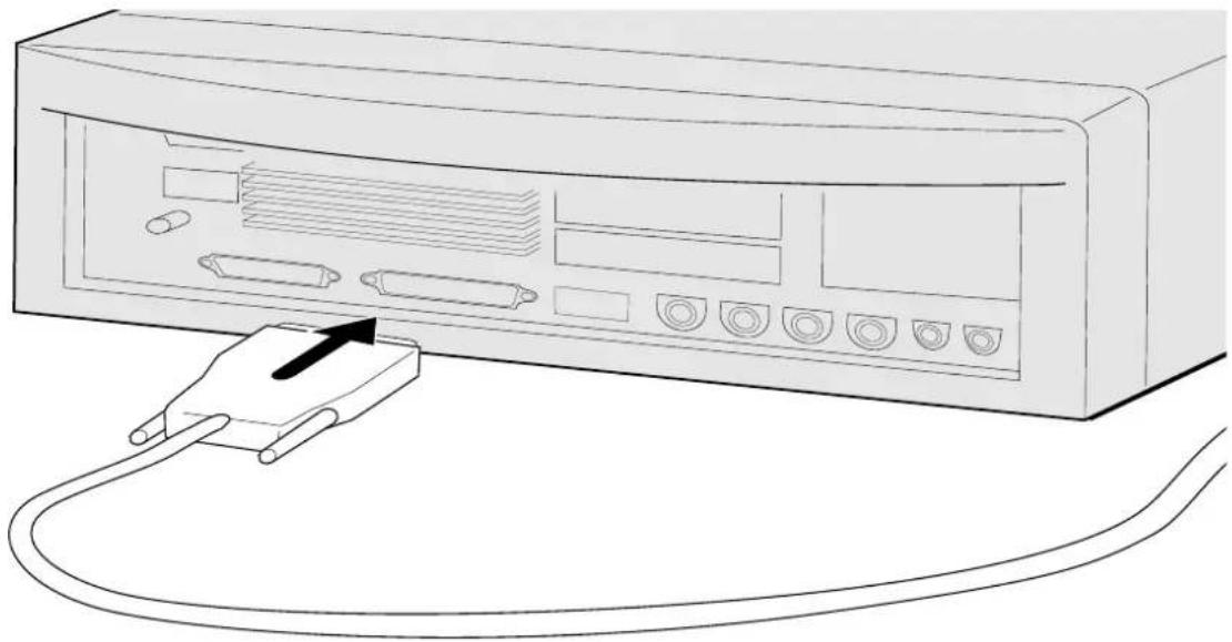 MINOLTA Dimâge Scan Dual I - Connecting the SCSI Cable - 2