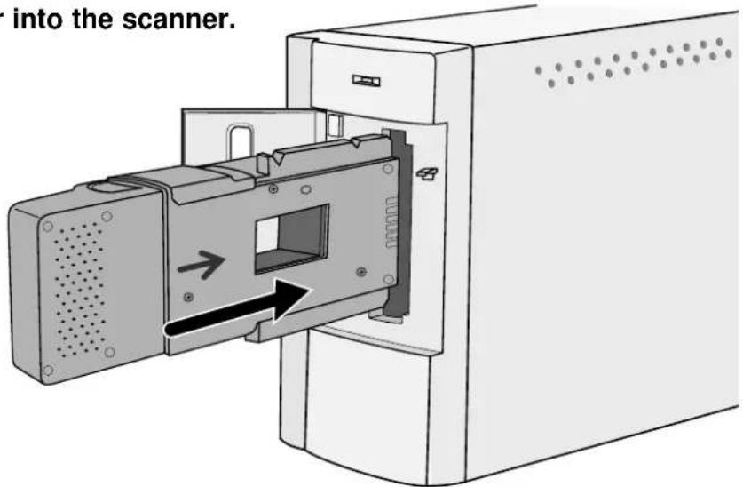 into the scanner.