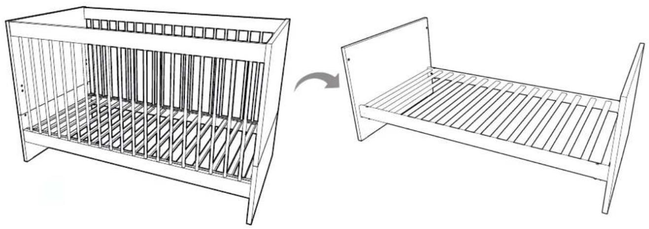 Silver Cross Geneva Cot Bed - Step 2: - 8