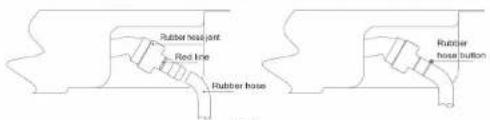 Rubber hose joint Red line Rubber hose Rubber hose button