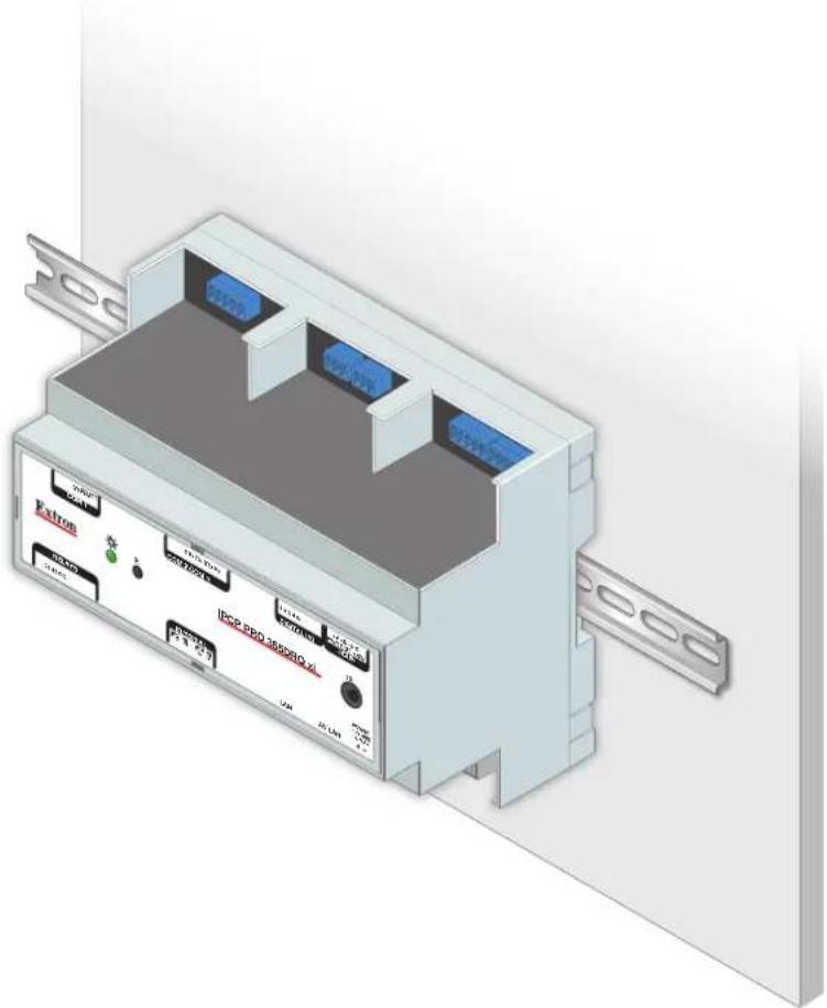 Extron IPCP Pro 255Q xi - Mounting an IPCP DIN Rail Unit to a DIN Rail - 2