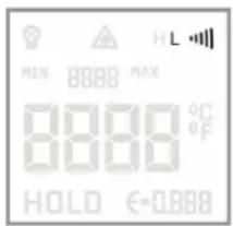 MIN 8888 MAX 8888 °C HOLD €=0.888
