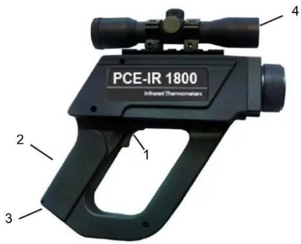 PCE-IR 1800 Infrared Thermometers 1 2 3 4