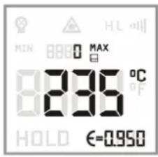 MIN 8800 MAX 8236 °C HOLD ε=0.950