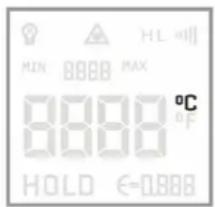 MIN 8888 MAX 8888 °C HOLD €=0.888
