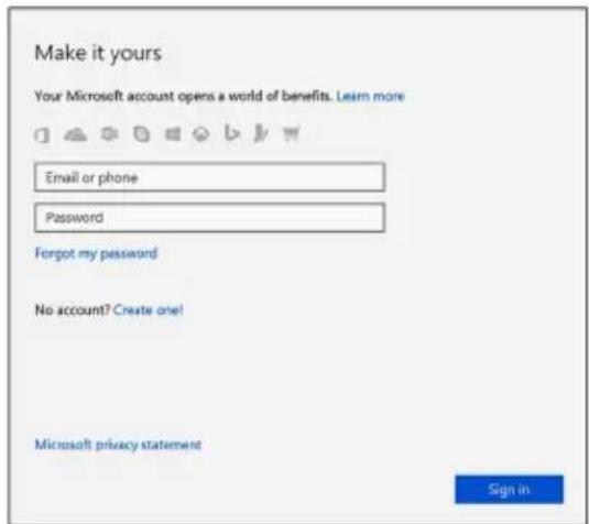 Make it yours Your Microsoft account opens a world of benefits. Learn more Email or phone Password Forgot my password No account? Create one! Microsoft privacy statement Sign in