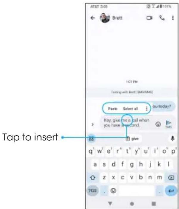 Tap to insert Brett 107 PM Testing with Brett [MOSUMS] Paste Select all ou today? Hey, give me a call when you have in second. 53 plus q' w' e' r' t' y' u' i' o' p' a s d f g h j k l z x c v b n m 7123 .