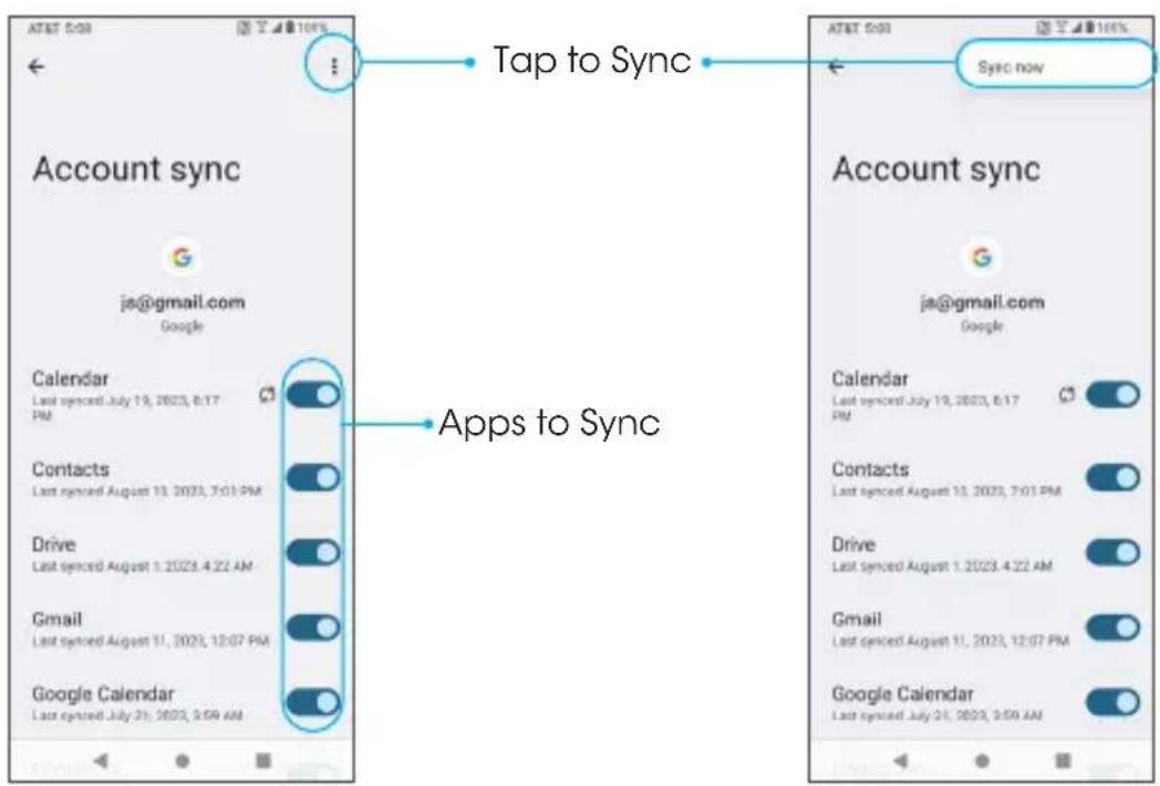 Tap to Sync Accounts sync js@gmail.com Google Calendar Last synced July 19, 2023, 8:17 PM Contacts Last synced August 11, 2023, 7:03 PM Drive Last synced August 1, 2023, 4:22 AM Gmail Last synced August 11, 2023, 12:07 PM Google Calendar Last synced July 31, 2023, 2:59 AM Sync now Accounts sync js@gmail.com Google Calendar Last synced July 19, 2023, 8:17 PM Contacts Last synced August 11, 2023, 7:03 PM Drive Last synced August 1, 2023, 4:22 AM Gmail Last synced August 11, 2023, 12:07 PM Google Calendar Last synced July 21, 2023, 2:59 AM