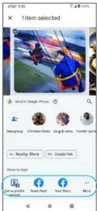 AT&T 503 100% × 1item selected Send in Google Photos Newgroup Christian Davik Doug & Jeans Franklin Game Nearby Share Create Link Share to Apps Set as profile picture News Feed Your Story More