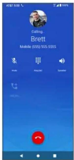 A$21 5.00 T 100% Calling... Brett Mobile (555) 555-5555 Voice RingCOS Speaker