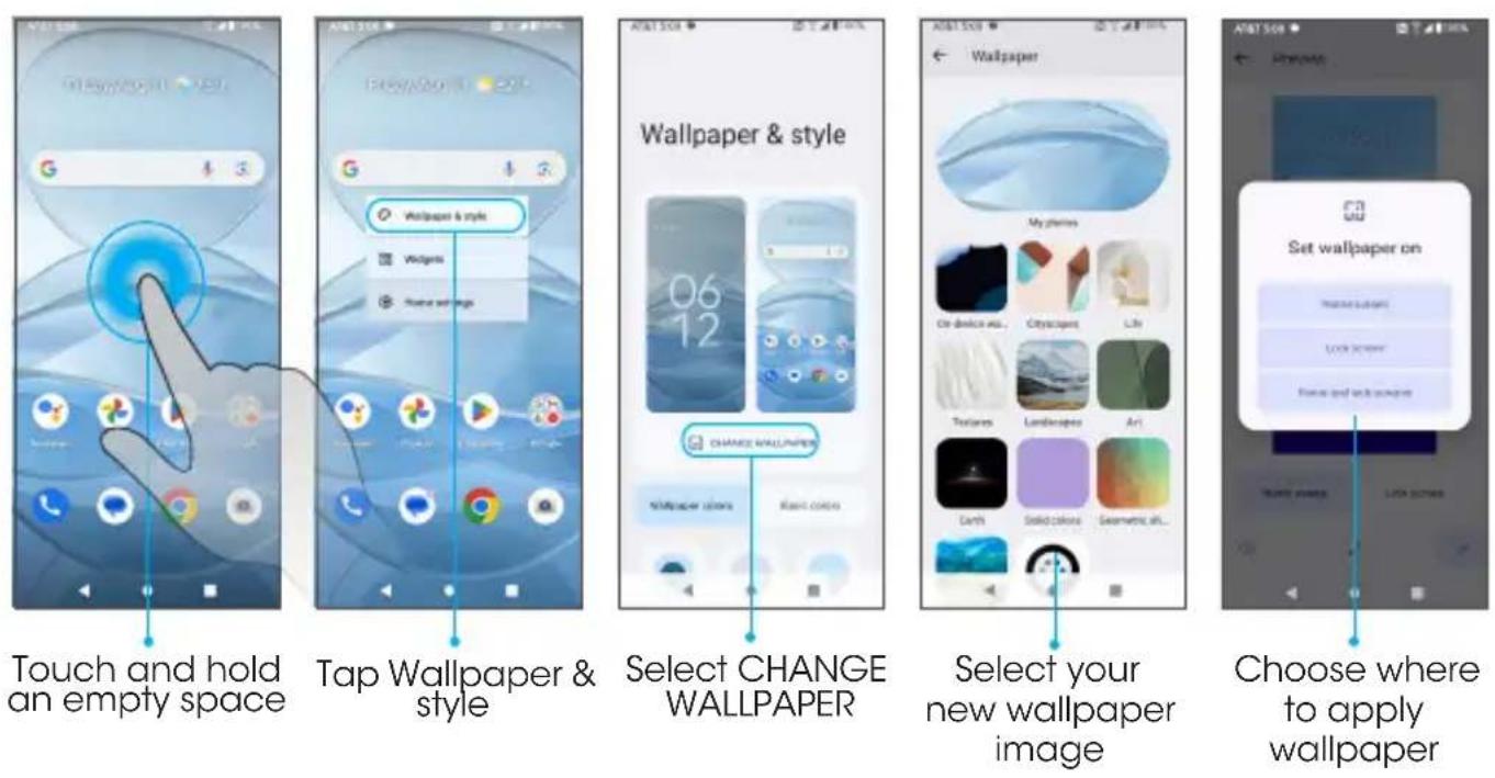AT&T Motivate 4 - Change the wallpaper - 1