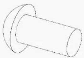 Simple line drawing of a cylindrical mechanical part with flanged ends (no text or symbols)
