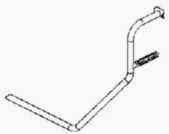 Simple line drawing of a bent pipe or duct with a small inset detail (no text or symbols)
