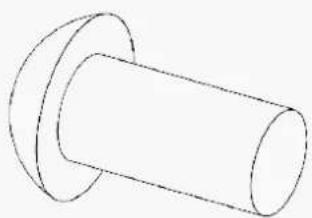Simple line drawing of a cylindrical mechanical part with flanged ends (no text or symbols)