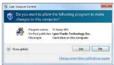 User Account Control Do you want to allow the following program to make changes to this computer? Program name: To Setup SPX VerFind publishers: Lynx Studio Technology, Inc. File origin: Hard drive on this computer Show details Yes No Change when these notifications appear