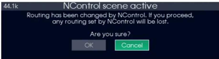 44.1k NControl scene active Routing has been changed by NControl. If you proceed, any routing set by NControl will be lost. Are you sure? OK Cancel
