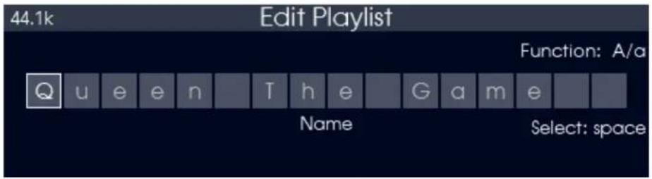 44.1k Edit Playlist Function: A/a Q u e e n T h e G a m e Name Select: space