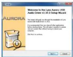 Welcome to the Lynx Aurora USB Audio Drivers v3.34.0 Setup Wizard The install guide you through the installation of Lynx Aurora USB Audio Driver v3.34.0 It is recommended that you close all other applications before starting Setup. This will make available to complete relevant computers like without having to launch your computer. This will not confirm.