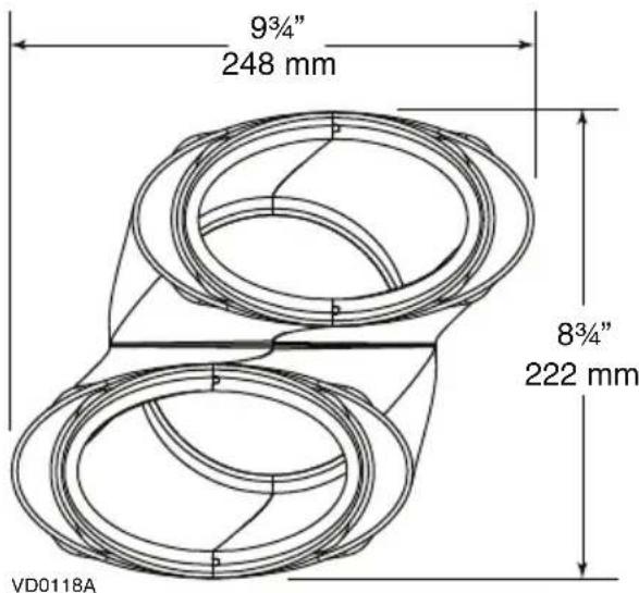 9¾" 248 mm 8¾" 222 mm VD0118A