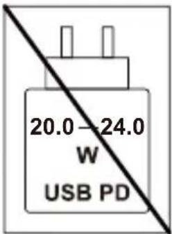 20.0 - 24.0 W USB PD