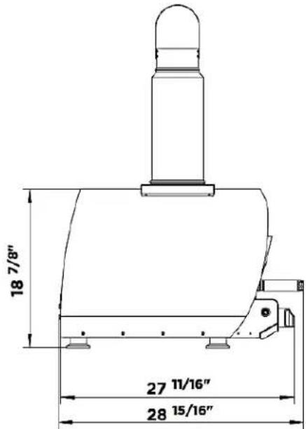 18 7/8" 27 11/16" 28 15/16"